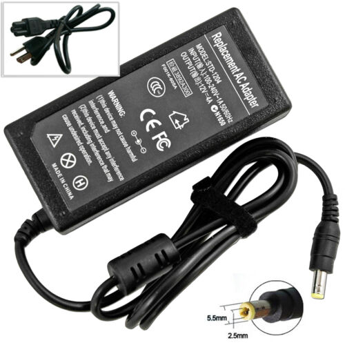 12 Volt 4 Amp (12v 4a) 48w Ac Adapter Charger Power Supply Cord For Lcd Monitors