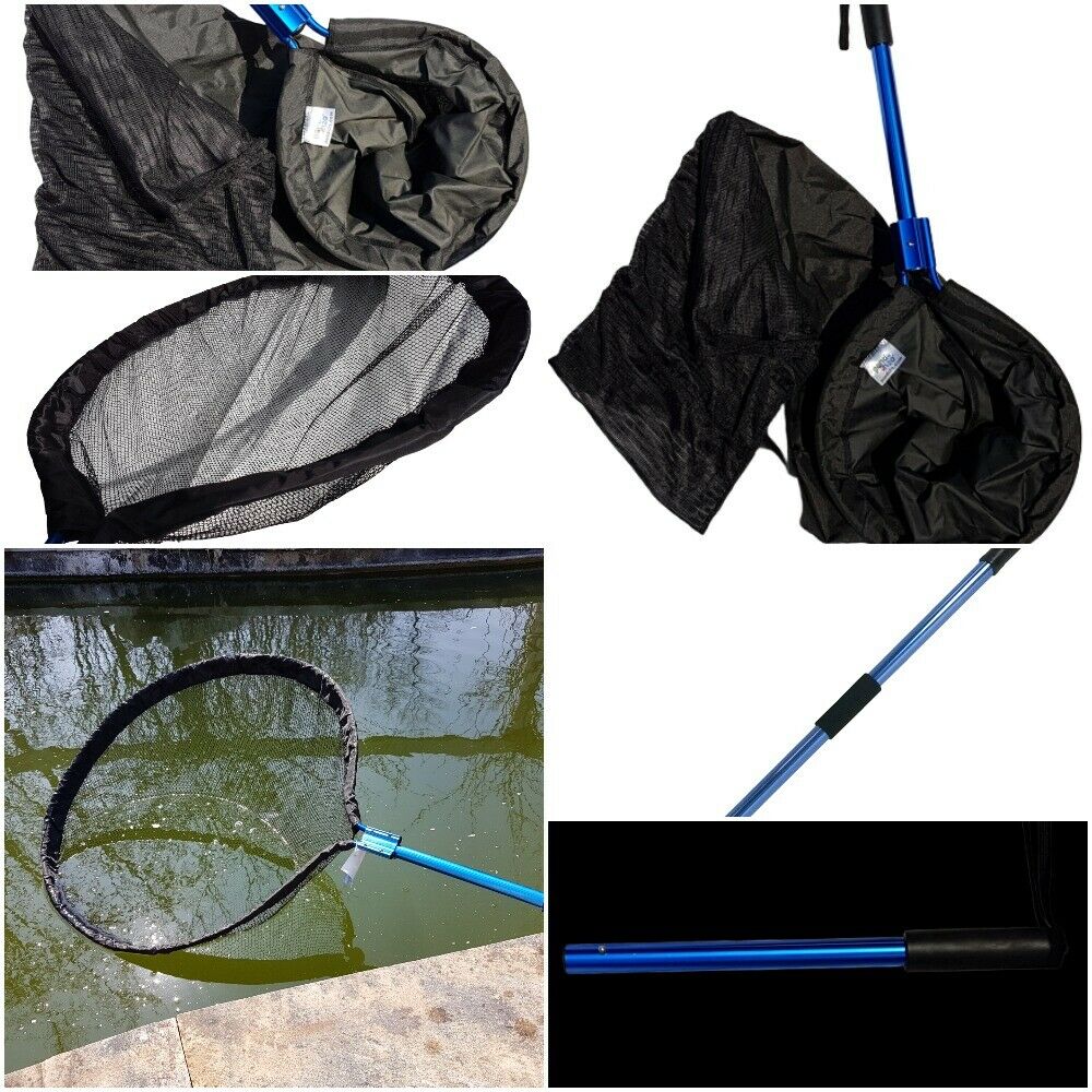 Koi Handling Kit W/ Pan Net, Waterproof Koi Sock, Telescopic Pole & 15 Inch Pole