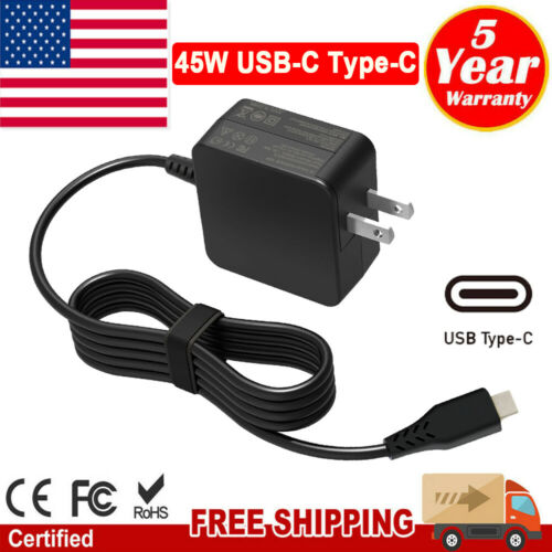 45w Usb-c Ac Power Adapter Charger Cord For Hp Chromebook 11 G8 Ee