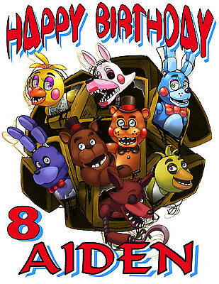 Custom Five Nights At Freddy`s  Birthday T Shirt Party Favor Fnaf Gift #2