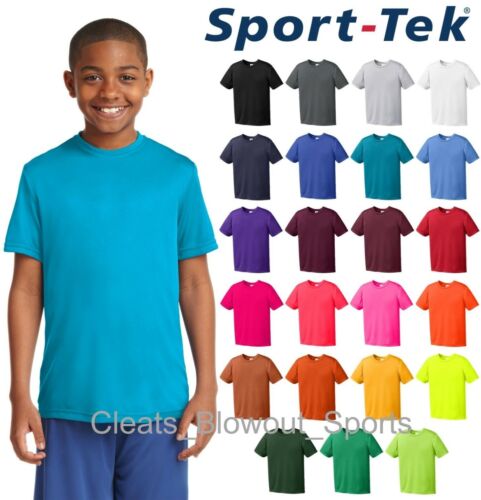 Sport-tek Yst350 Youth  Dry Fit Workout Performance Moisture Wicking T-shirt Gym