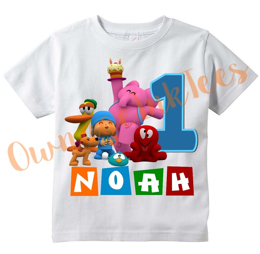 Pocoyo Number Custom T-shirt Personalize Birthday Gift