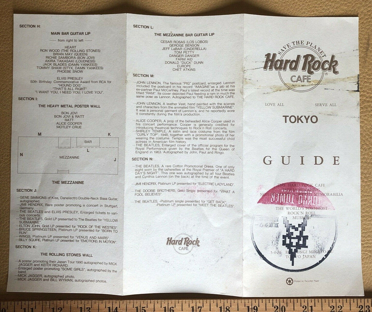 Hard Rock Cafe Tokyo Guide - Vintage, No Comparables