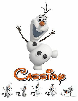 Personalized Frozen Olaf T Shirt Add Name. Any Text- Birthday Boy, Big Sister