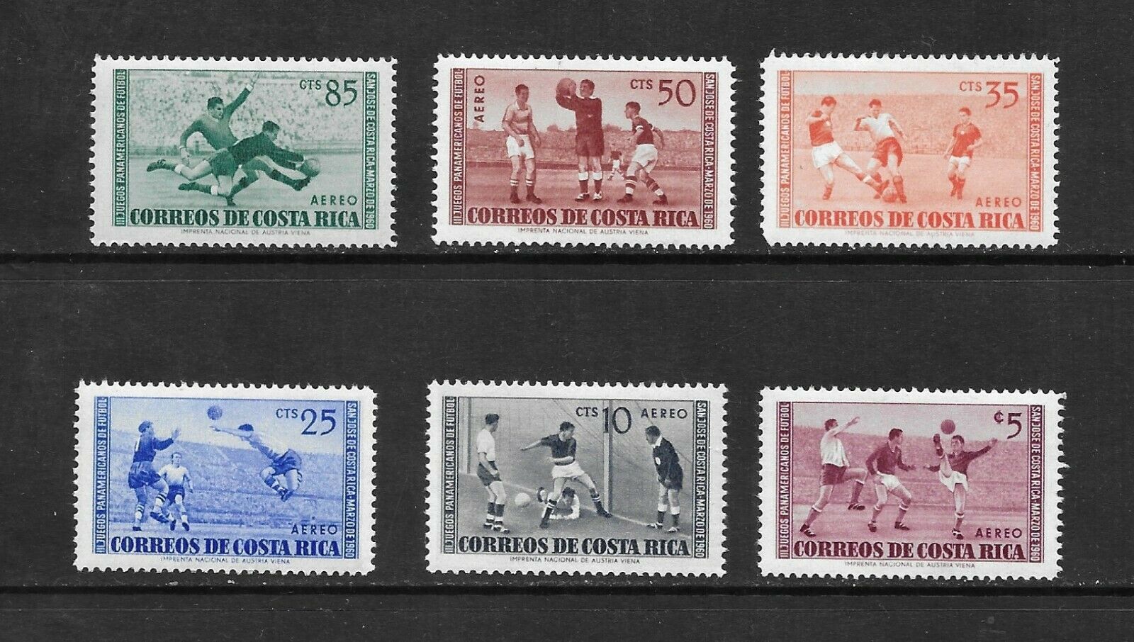 E9022 Costa Rica 1960 Panamerican Football Soccer Cup Mnh