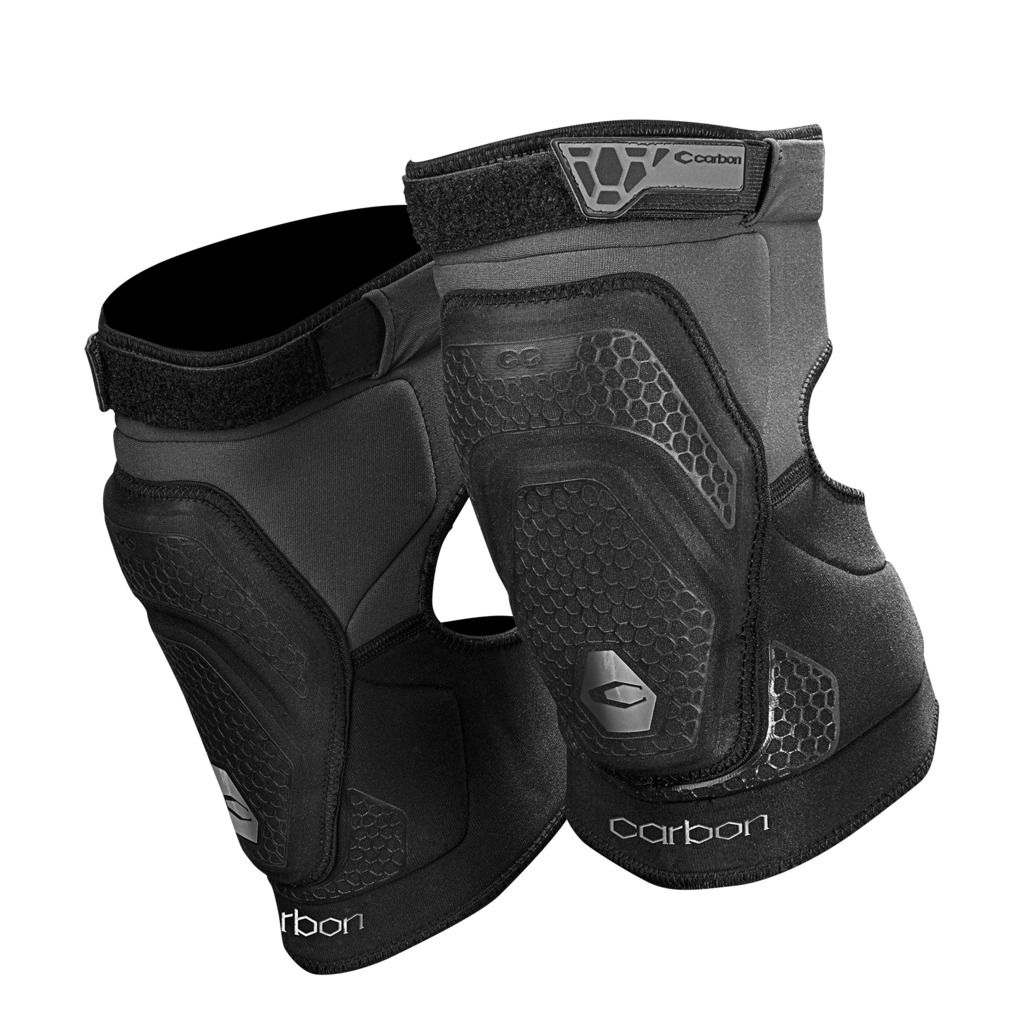 Carbon Paintball Cc Knee Pads Protective Padded Gear Black Grey Large L New!