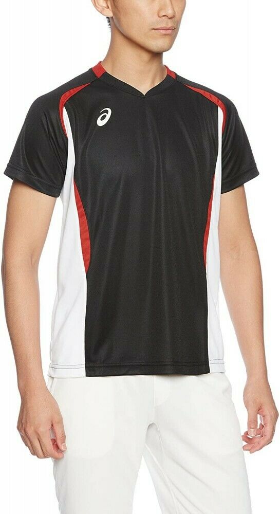 Asics Volleyball Game Training T-shirt Jersey Xw1325 Black White With Tracking