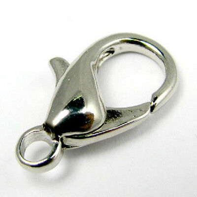 Lobster Claw, Parrot Clasp Shiny Antiqued Silver Ptd Lead Free, 12mm  - 50 Qty