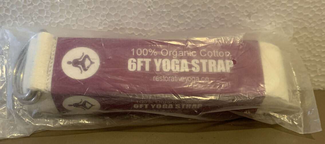 Yoga Strap 6ft White - 100% Organic Cotton (new In Pack)