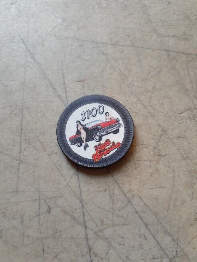 Hot Brods Poker Chip Naked Lady And 56 Ford