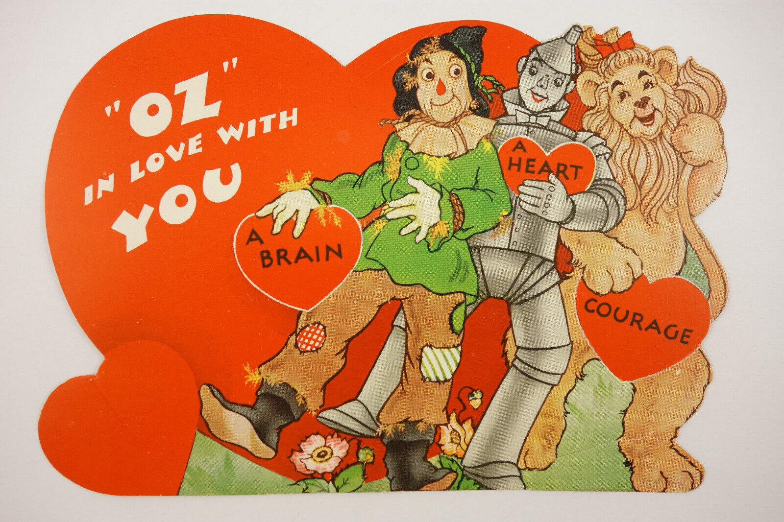 Vintage Unused Wizard Of Oz Valentine Card Valentine's Day Loew's