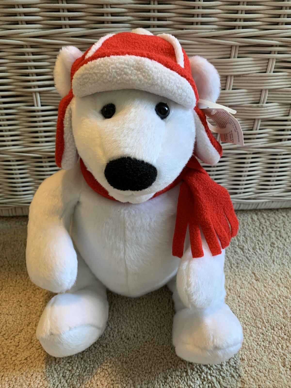 American Greetings  White Polar Bear  Stuffed Plush  New With Tags  Doesn't Work