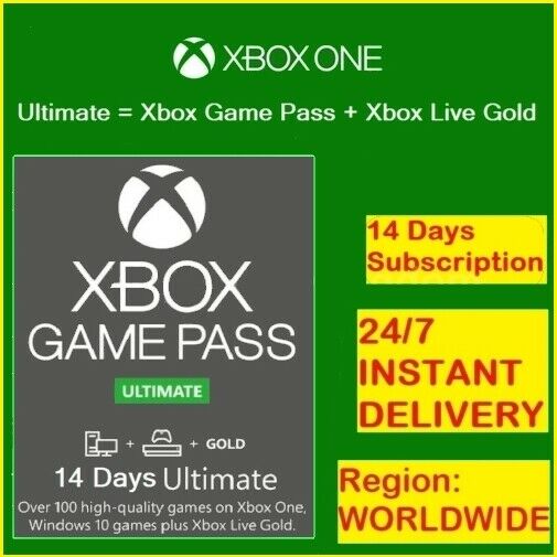Xbox Game Pass Ultimate 14 Days + Xbox Live Gold -(xbox One)- Instant Delivery