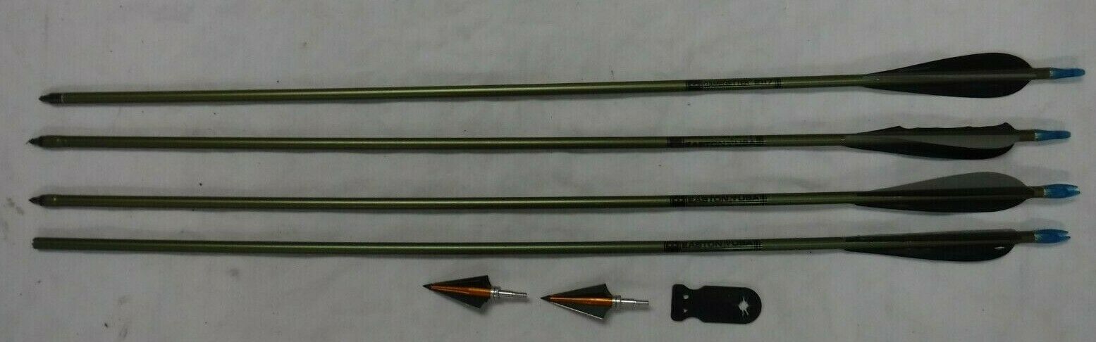 Lot Of 4 Used Aluminum Easton Gamegetter 2117 Arrows, 29" Length, No Reserve