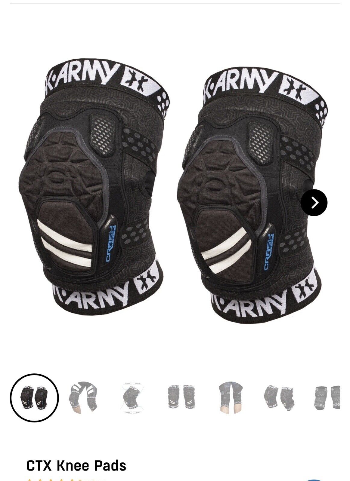 Hk Army Ctx Knee Pads - Black / Blue Size: Medium/large / Xl( Message For Size