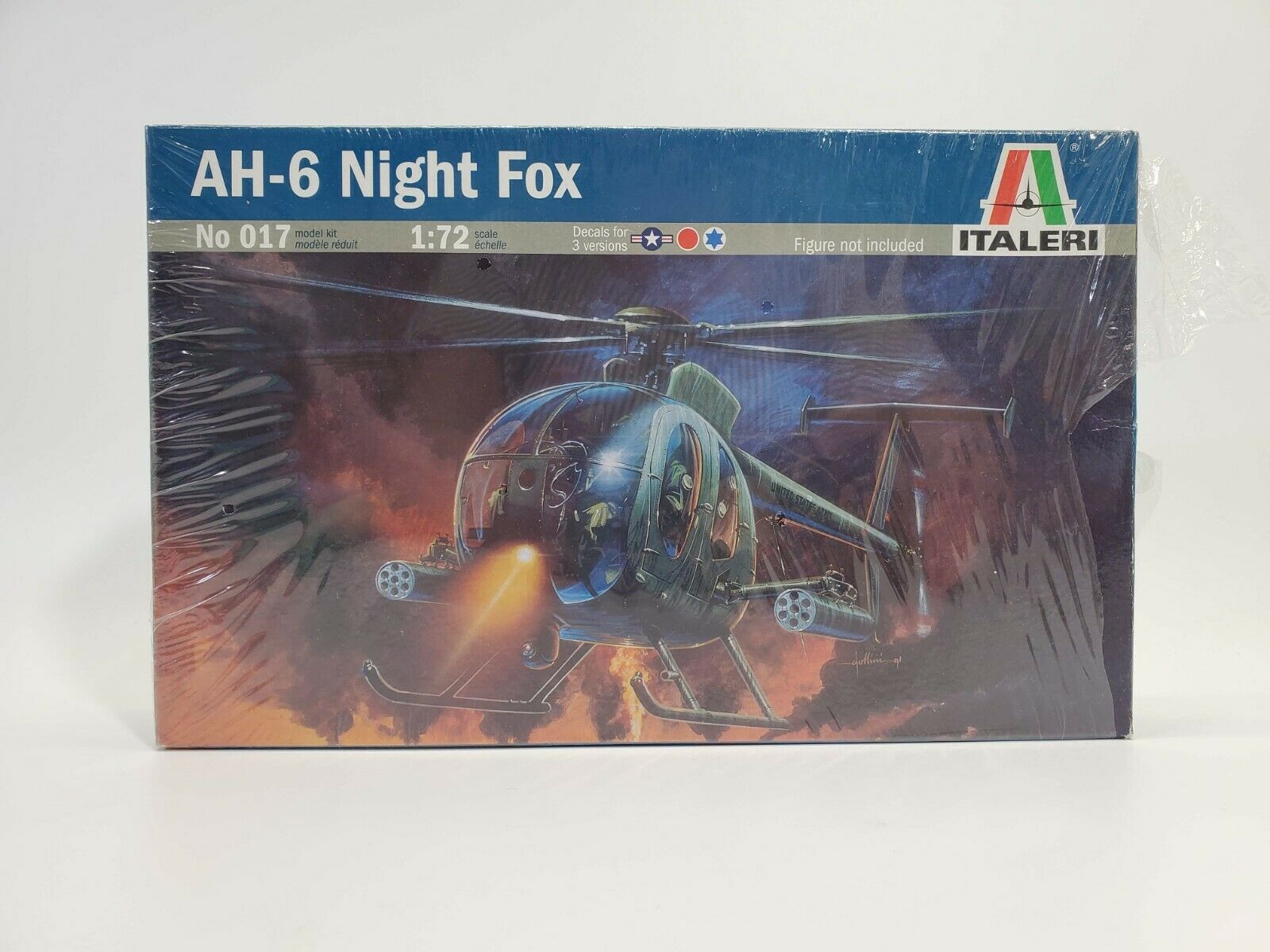 Sdg Italeri 017 Ah-6a Night Fox Scout Helicopter Heli 1/72 Scale Model Kit New
