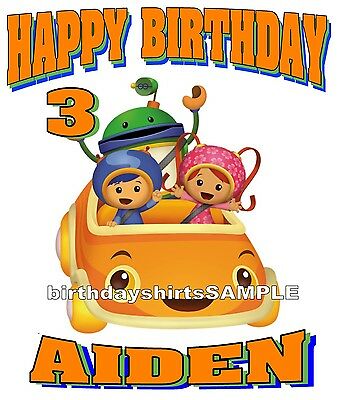 New Personalized Custom Team Umizoomi Umicar Birthday Shirt Party Favor Tee Gift