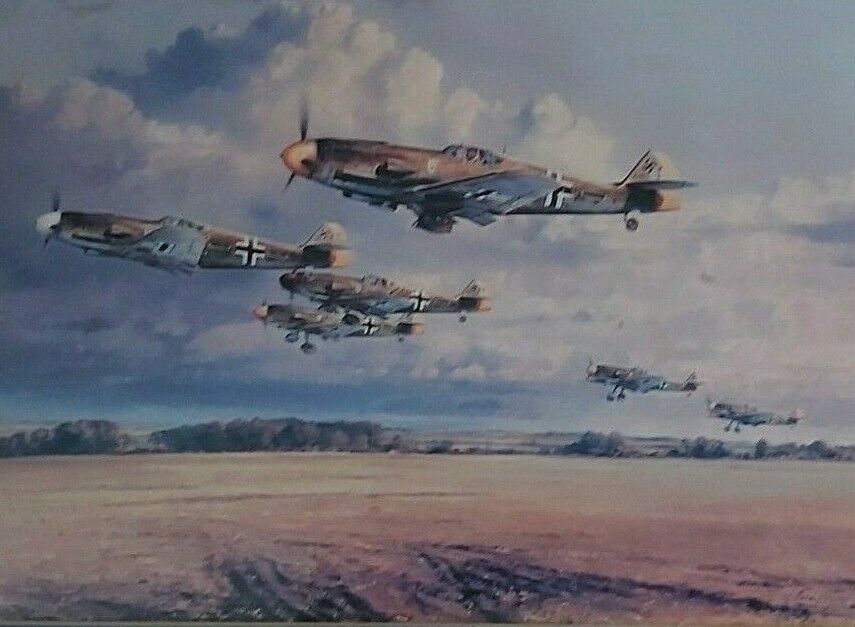 Ww2 Art Print The Abbeville Boys German Fighter Planes Robert Taylor Estate