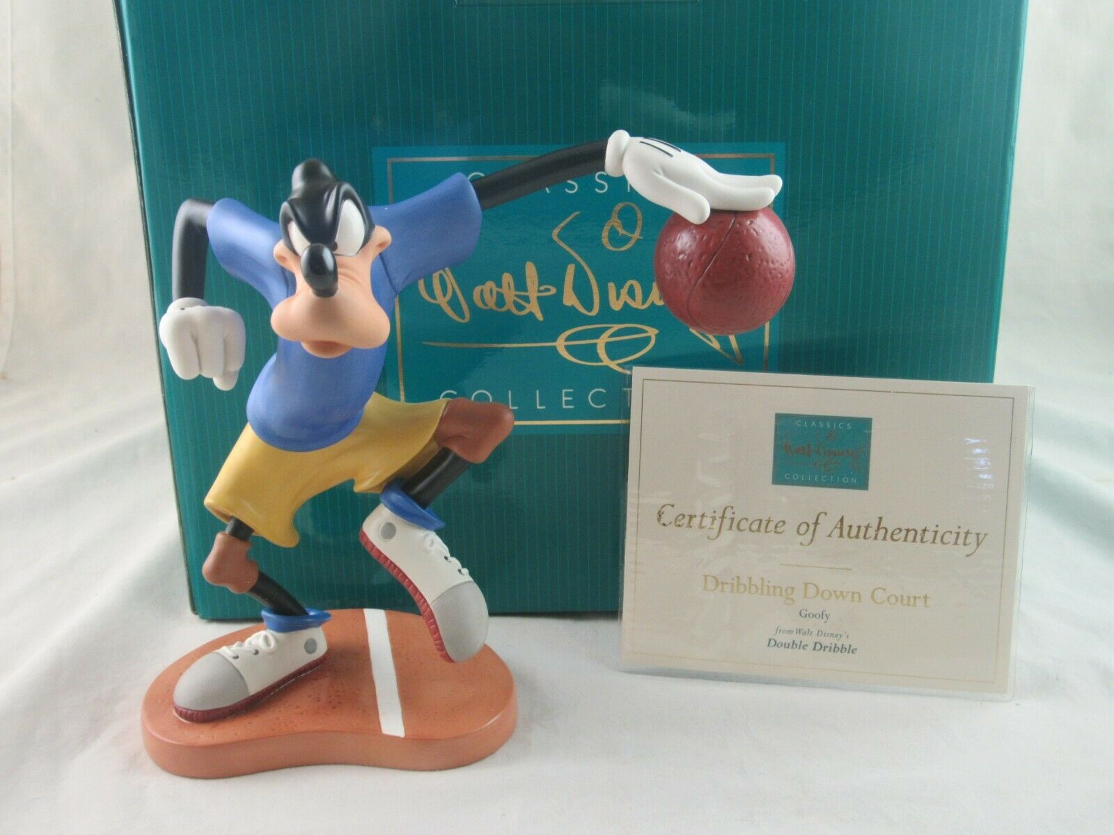 Wdcc "double Dribble" Goofy From Disney's Dribbling Down Court In Box With Coa