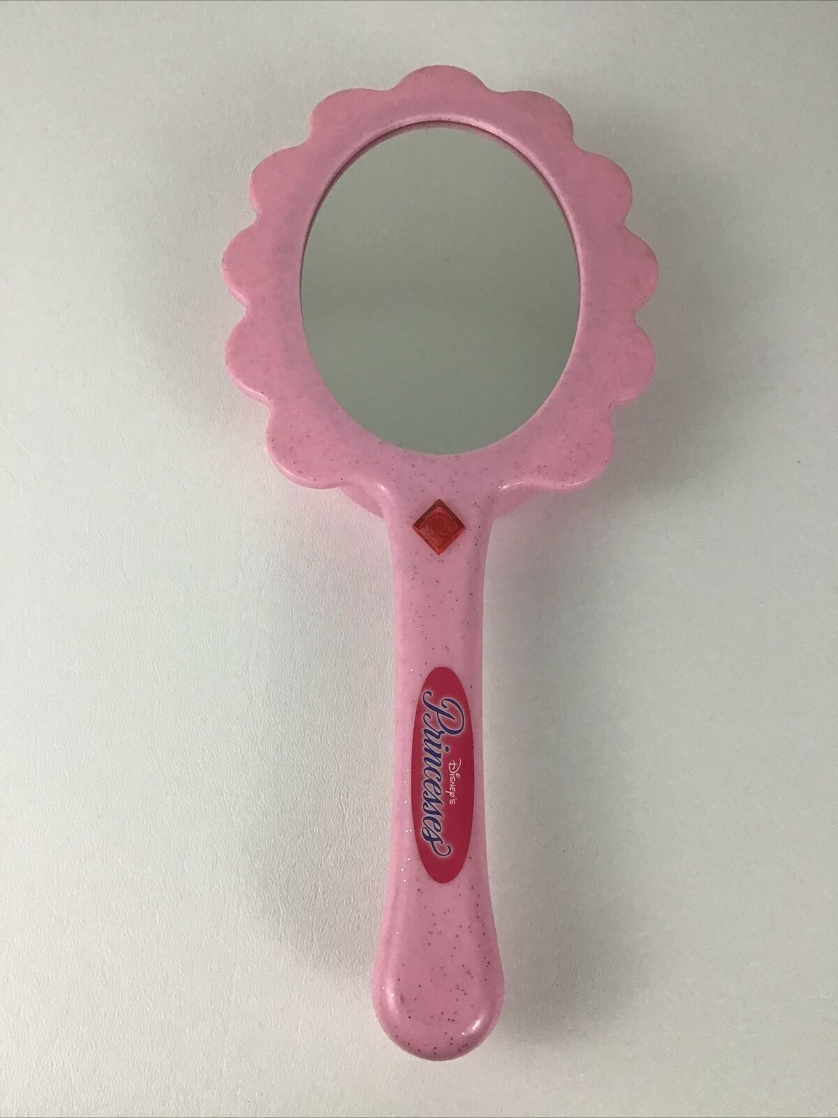 Disney Princess Talking Light Up Cinderella Pink Handheld Mirror Vintage Tested