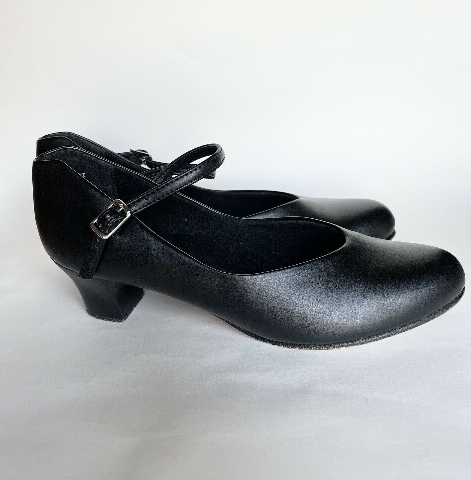 Capezio Tap Jr Footlight 550 Maryjane Black Strap Shoe Womens Size 8.5 8 1/2