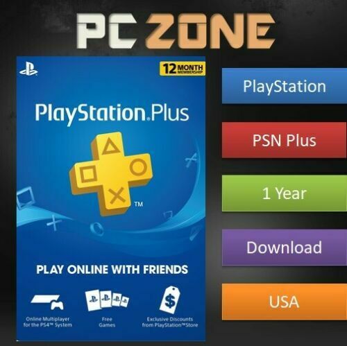 Sony Playstation Ps Plus 12-month / 1 Year Psn Membership Subscription
