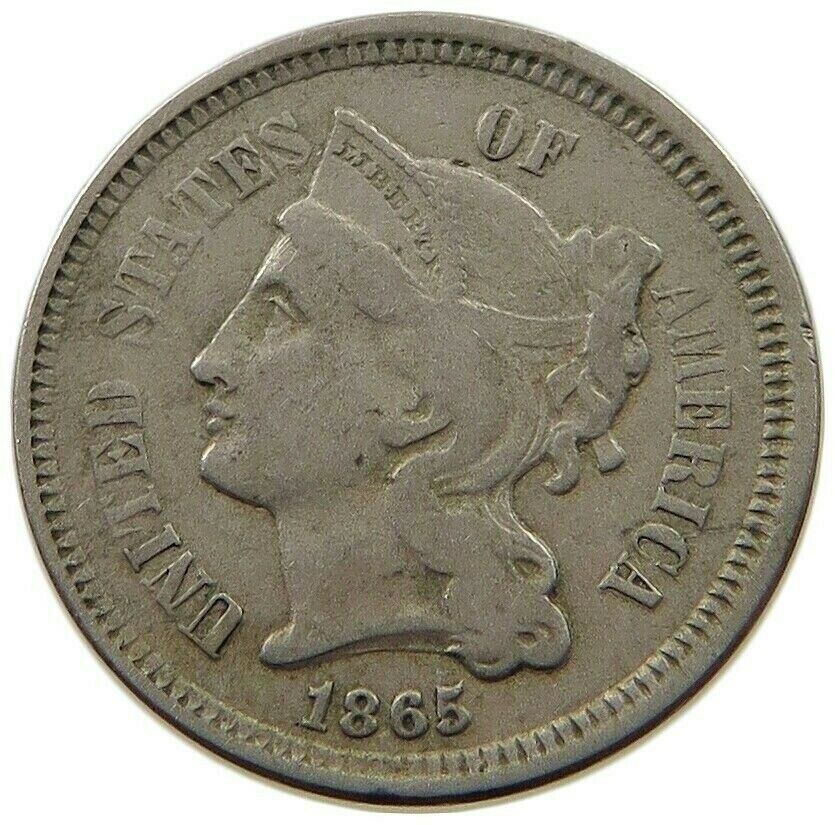 United States 3 Cents 1865 #c21 1187