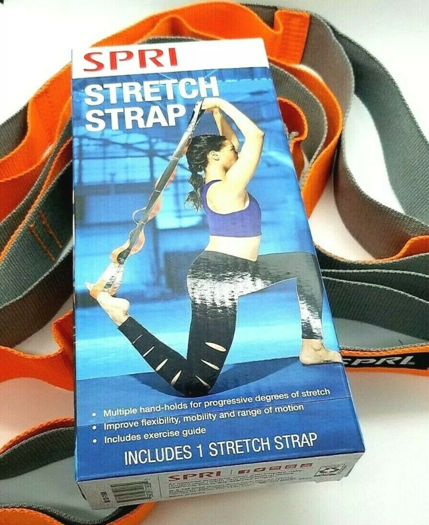Spri 8 Ft Stretching Strap Yoga/pilates/physical Therapy 10 Loop Multi-grip Usa