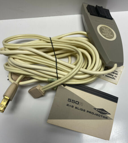 Vintage Sawyers 550-r Slide Projector Power Cord And Remote Only Tested