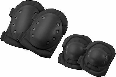 Barska Loaded Gear Cx-400 Black Tactical Protective Elbow And Knee Pads, Bi12250