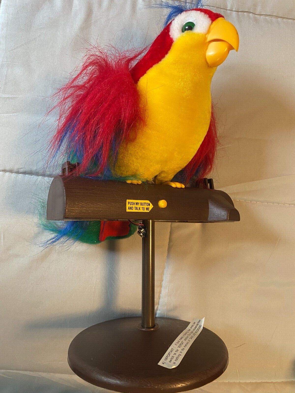 Pete The Talking Parrot On Stand