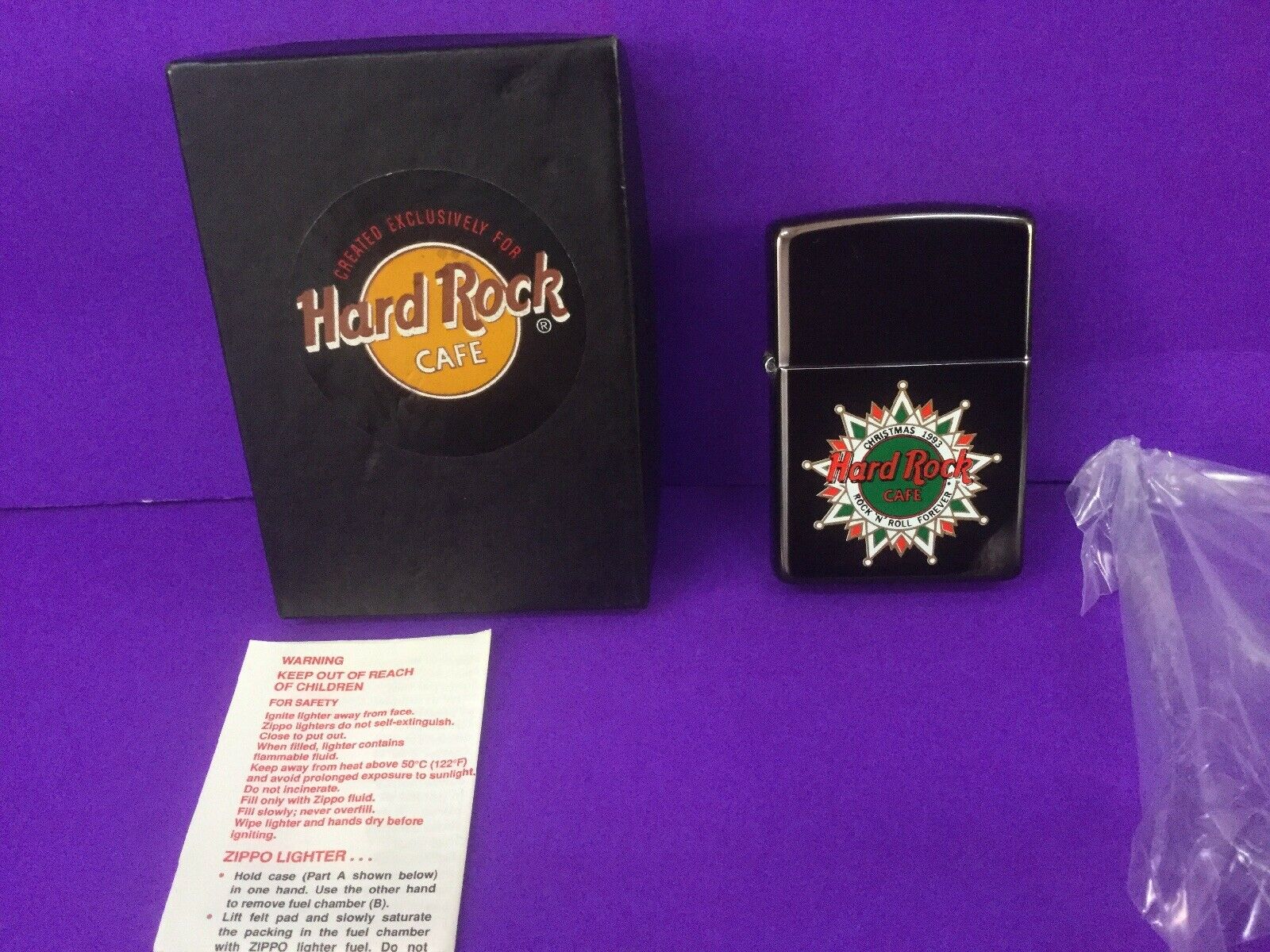 1993 Christmas Hard Rock Zippo New In Box Collectors Item Rock N Roll Forever