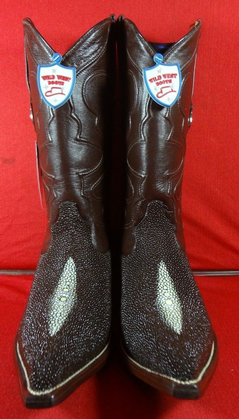 Exotic Genuine Stingray Single Stone Western Cowboy Boots   (c73)