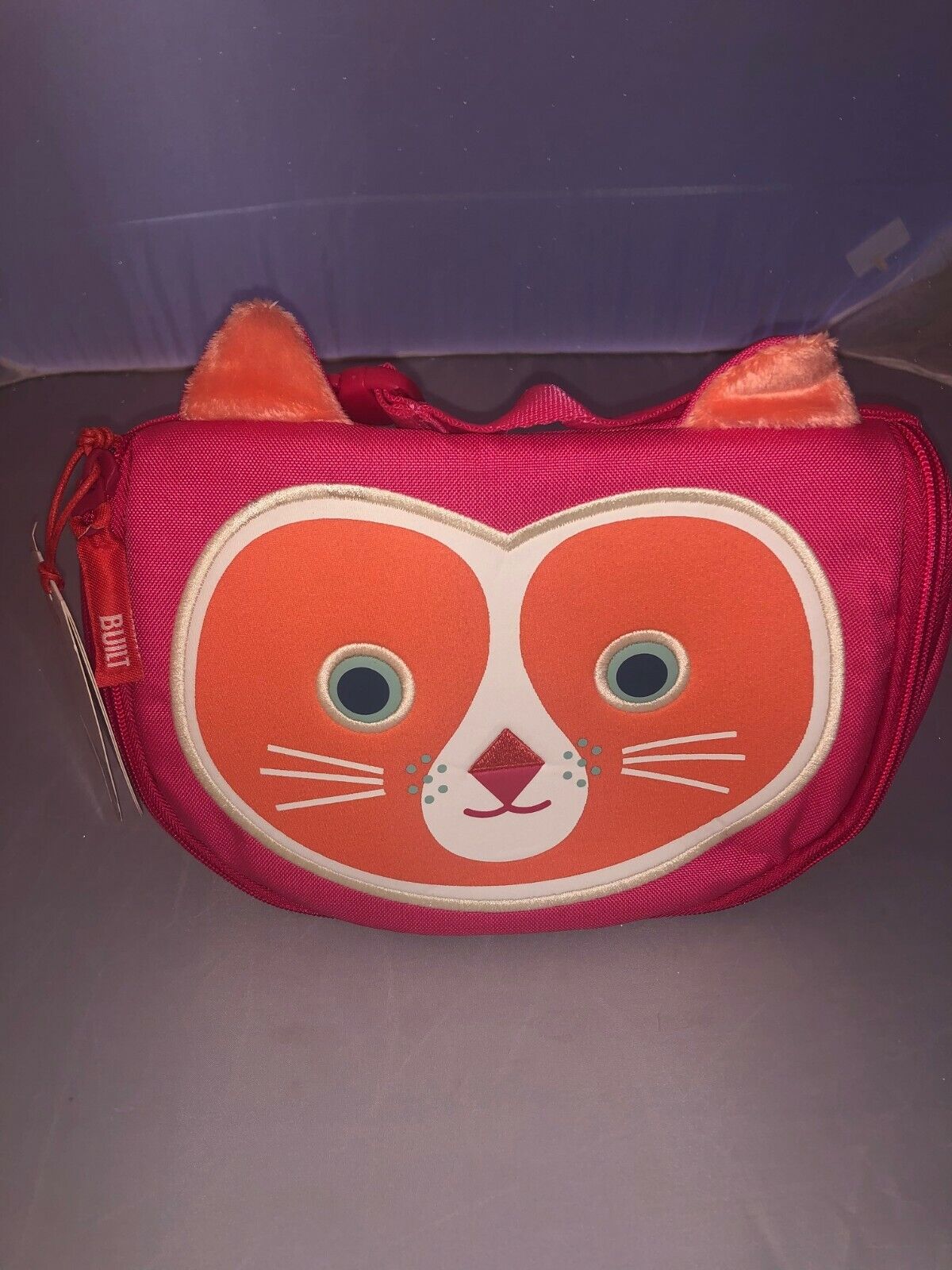 Cool Built Big Apple Buddies Lunch Bag Kitty Cat Pink & Orange Nwt
