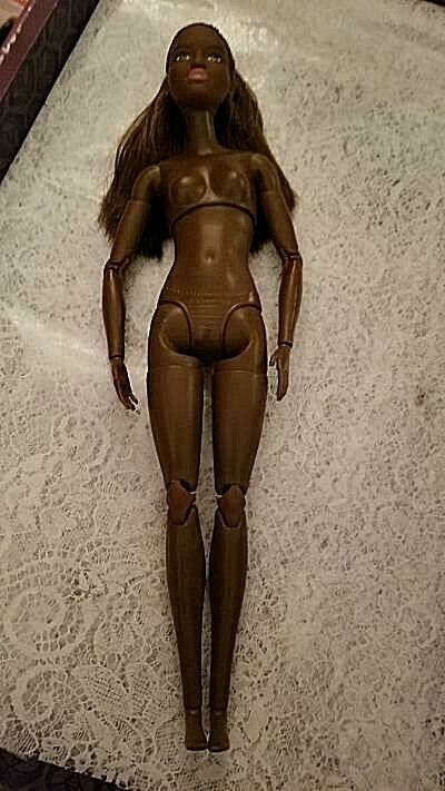 Rare Black Barbie Made To Move Athletic Flexible Nude Doll