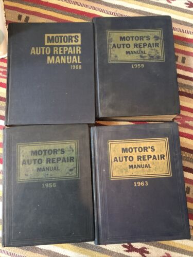 Motor's Auto Repair Manual 1956 1959 1963 1968 Flat Rate Parts Vintage Hotrod