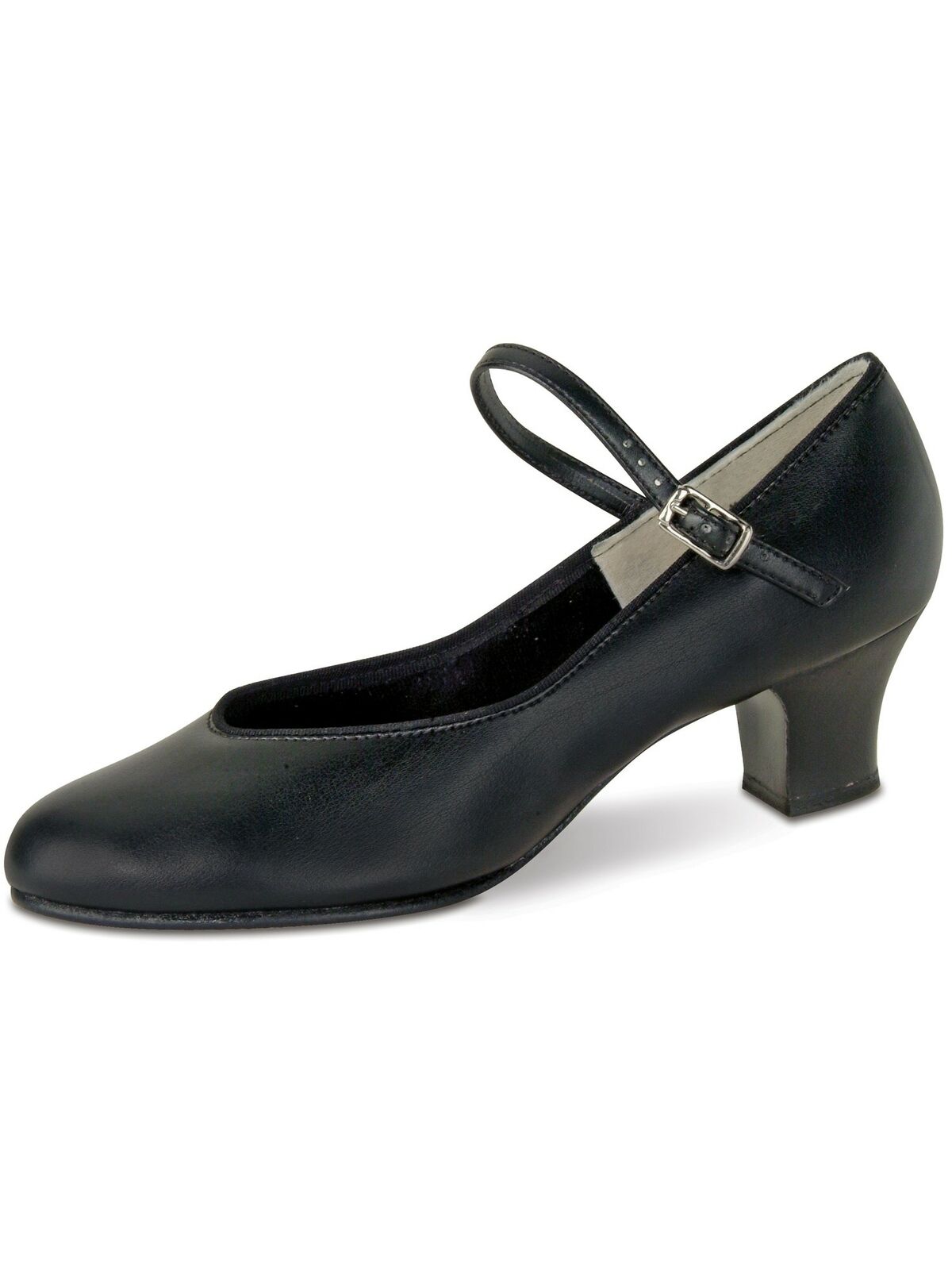 Danshuz Adult Black Versatile Character Heel Dance Shoes 10 Women Wide