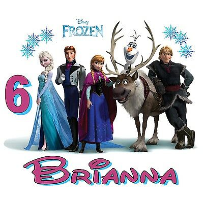 New Personalized Disney Frozen Movie Birthday T Shirt Add Name And Age #2