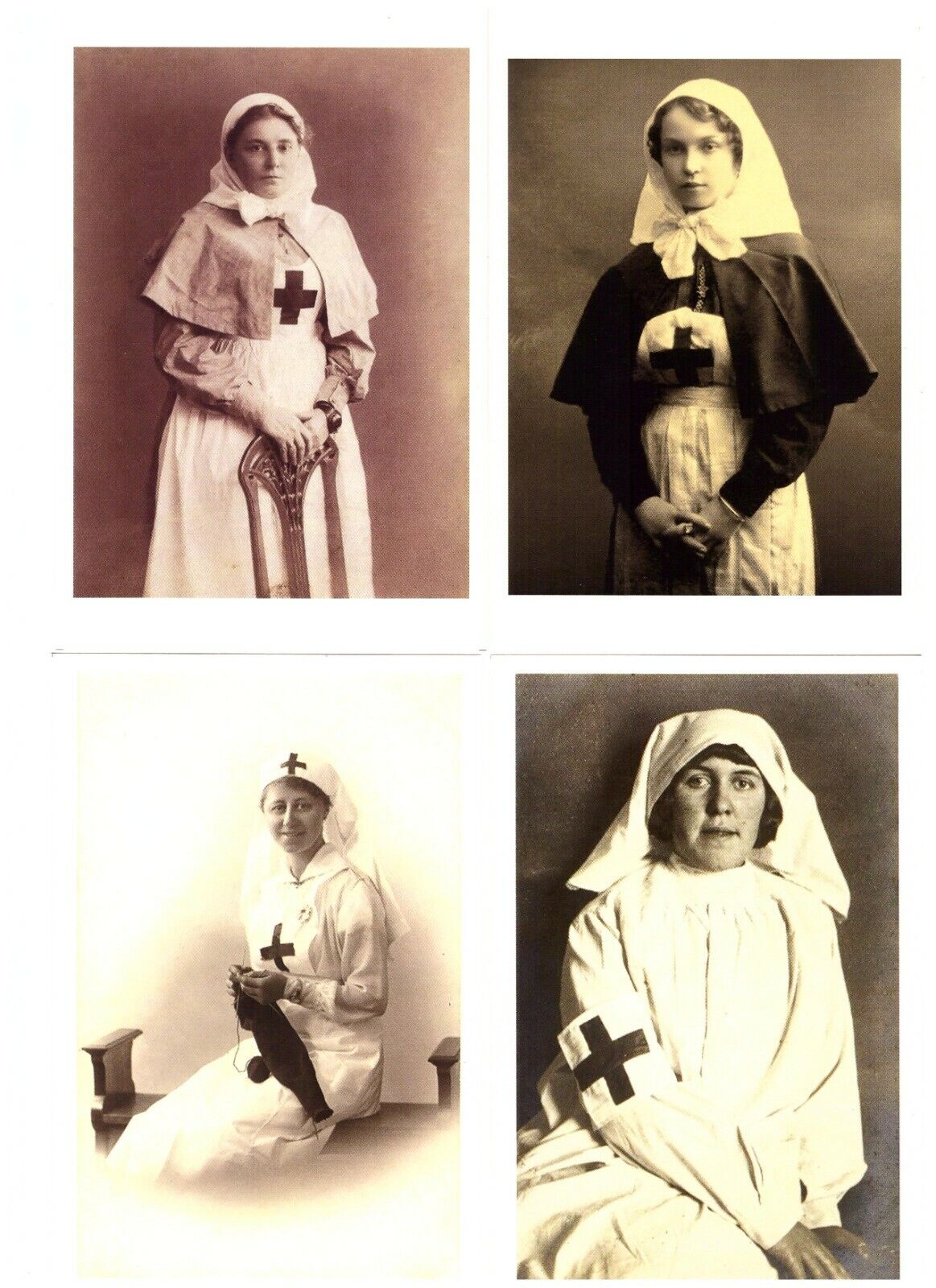 4 Of Print Of Russian Empire Medic Doctor Medicine Wwi Photo On Paper W109-w112