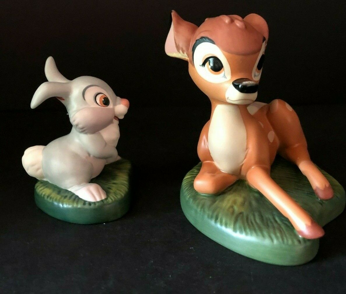 Wdcc Disney Bambi Young Prince & Thumper Figurine - Original Box W/ Coa