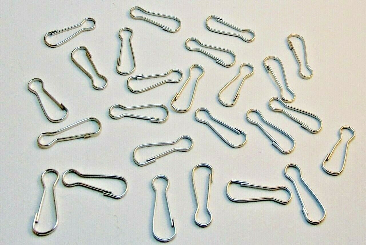 1 Inch Metal Lanyard Snap Hooks For Paracord, Zipper Pulls Lot Of 100 Clasps 1"