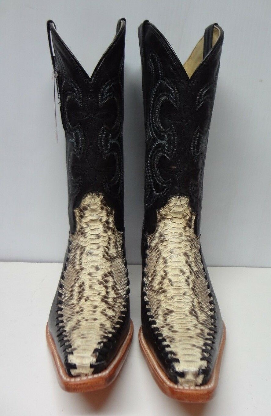New Men's Real Python Snake Skin Genuine Leather Cowboy Boots Rodeo Western C134