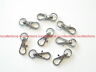 50 Silver Metal Swivel Clasps Snap Clips Finding H117