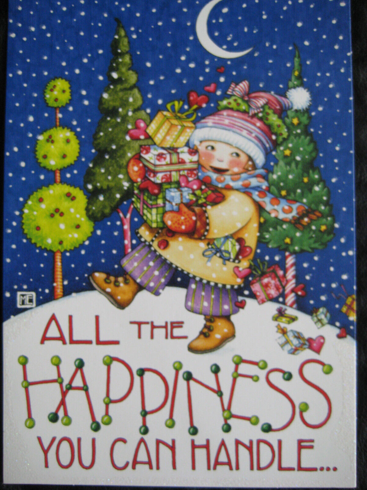 Unused Vintage Greeting Card Mary Engelbreit Christmas Allthehappiness U Canhold