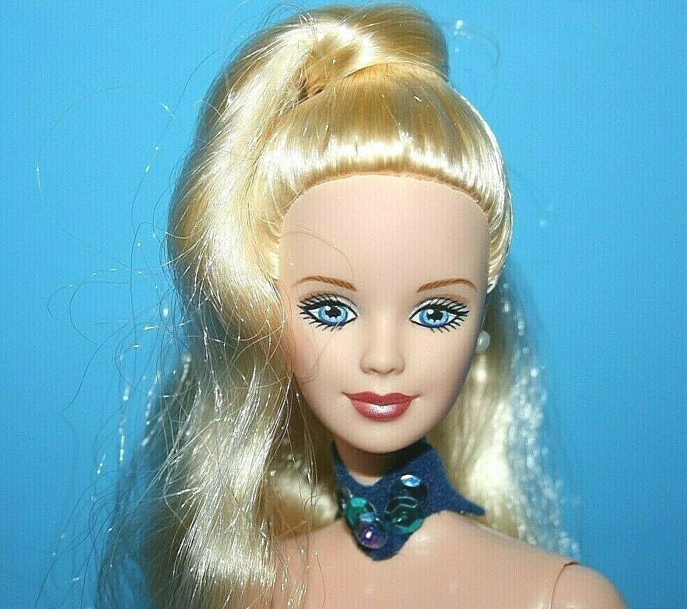 Barbie Doll Nude Water Rhapsody Platinum Ponytail Blue Eyes Jewelry New
