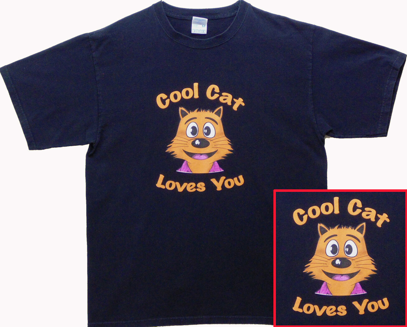 Cool Cat Clothes – Cool Cat Shirt – For Kids & Adults- Black -cool Cat Loves You