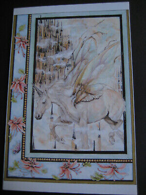 Unused Vintage Greeting Card Furever Friends Bronwen Ross Encouragement Unicorn