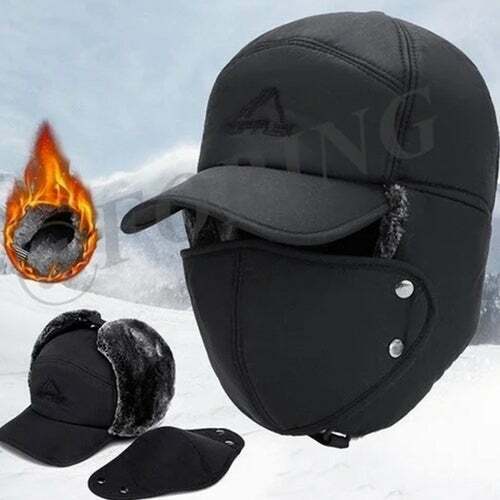 Thick Warm Baseball Cap Wind-resistant Face Protection Earmuff Duckbill Hat